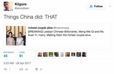 漂亮女同性戀+中國億萬富翁？兩個中國姑娘，把一群歪果網友整嗨了...