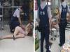 警察當場將女嫌犯壓倒在地,現場的人都只注意到她的「超火辣身材」,沒想到「頭一轉過來」大家都看呆了!