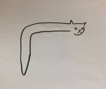 老師要學生畫貓咪，結果他畫這樣直接 0 分...結果網友看到「貓咪本人」全聲援：該給100！