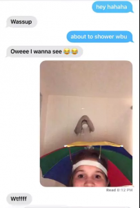 16歲少女回「我在洗澡」的訊息後，男同學要求發照片給他，結果她發的照片讓他「超有感覺」