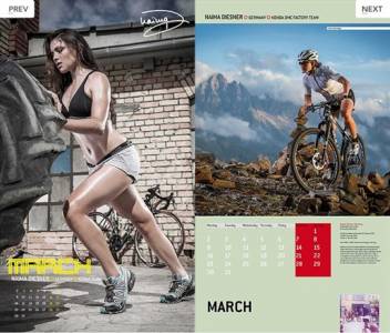 2015單車美女月曆 力與美的完美展現