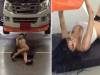 哪家修車廠?爆乳女員工穿吊帶修車 側躺後兇器霸氣外露...